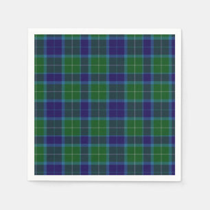 Serviette En Papier Serviettes de papier de plaid de tartan de clan de