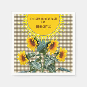 Serviette En Papier Serviettes de papier de tournesol