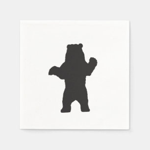 Serviette En Papier Serviettes de papier d'ours noir
