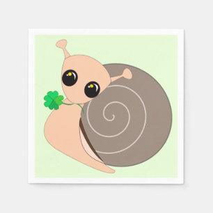 Serviette En Papier Serviettes de papier - escargot chanceux