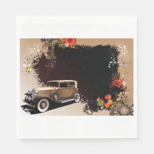 Serviette En Papier Serviettes de papier grunges de voiture vintage
