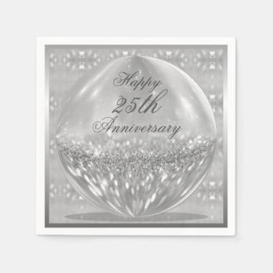 Serviette En Papier Serviettes de Parties scintillant en argent