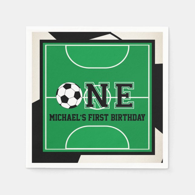 Serviette En Papier Serviettes de première année de football (Devant)