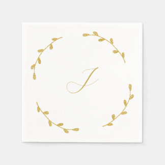 Serviette En Papier Serviettes de réception de mariage initiales