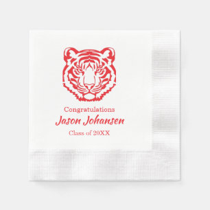 Serviette En Papier Serviettes de remise des diplômes au motif de tigr