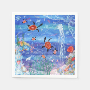 Serviette En Papier Serviettes de rêve de tortues