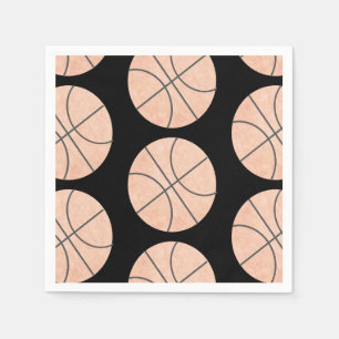 Serviette En Papier Serviettes de sport de basket-ball aquarelle de to