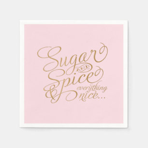 Serviette En Papier Serviettes de sucre et d'épices rose et or