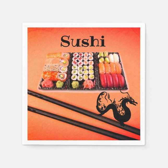 Serviette En Papier Serviettes de sushi (Devant)