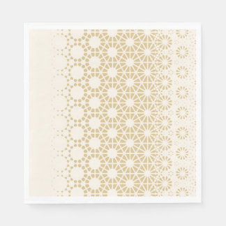 Serviette En Papier Serviettes de table élégantes géométriques dorées 