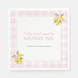 Serviette En Papier Serviettes de table pour Baby Shower Rose Citron