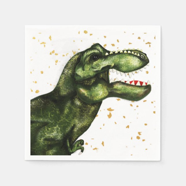 Serviette En Papier Serviettes de table T-Rex Dinosaur Party (Devant)