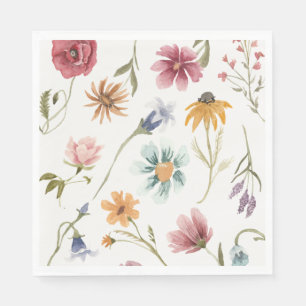 Serviette En Papier Serviettes de thé florales aquarelle