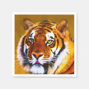Serviette En Papier Serviettes de tigre peintes