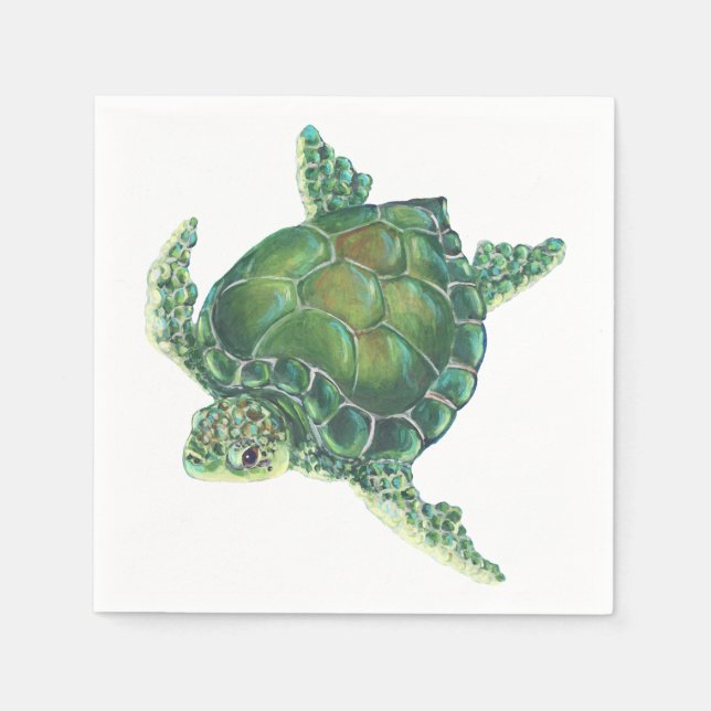 Serviette En Papier Serviettes de tortue de mer (Devant)
