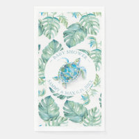 Serviettes de tortue tropicale