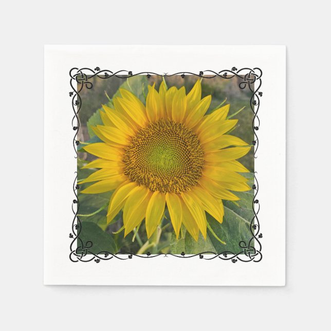 Serviette En Papier Serviettes de tournesol (Devant)