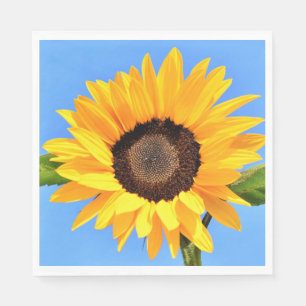 Serviette En Papier Serviettes de tournesol jaune Ciel bleu