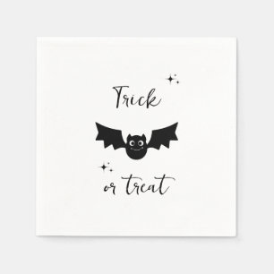 Serviette En Papier Serviettes d'Halloween Grungy noir et blanc