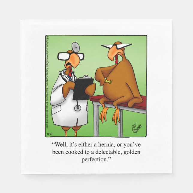 Serviette En Papier Serviettes d'Humour de Thanksgiving (Devant)