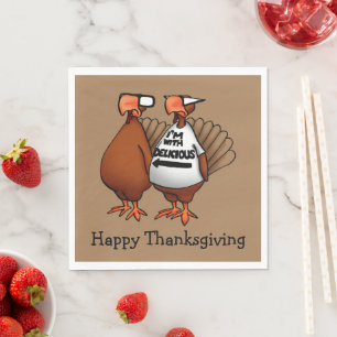 Serviette En Papier Serviettes d'Humour de Thanksgiving