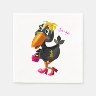 Serviette En Papier Serviettes d'oiseaux modernes amusant