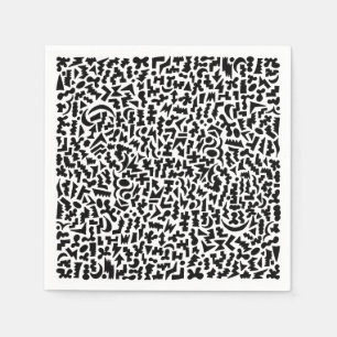 Serviette En Papier Serviettes Doodle