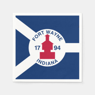 Serviette En Papier Serviettes Drapeau Fort Wayne, Indiana