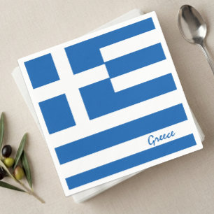 Serviette En Papier Serviettes drapeau grec, fête / sport Grèce