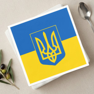 Serviette En Papier Serviettes Drapeau Ukrainien, fête Ukraine /sports