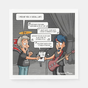 Serviette En Papier Serviettes drôles de partie de calembour d'humour
