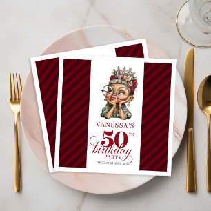 Serviette En Papier Serviettes drôles pour vieille dame pour fête d'an