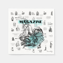 Serviette En Papier Serviettes du magazine de mode féminin