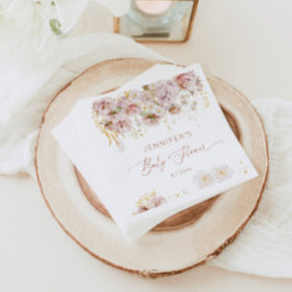 Serviette En Papier Serviettes élégantes bohème florales pour baby sho
