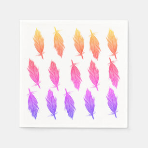 Serviette En Papier Serviettes élégantes en plumes