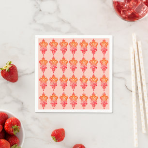 Serviette En Papier Serviettes Élégantes Florales Damassées Chic