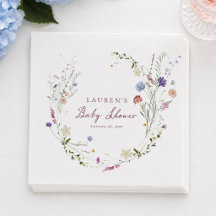 Serviettes élégantes pour baby shower sur le thème