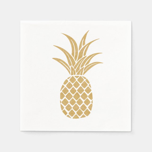 Serviette En Papier Serviettes en ananas Regal Gold (Devant)