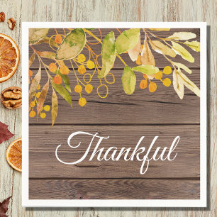 Serviette En Papier Serviettes en bois de Barnwood Thanksgiving
