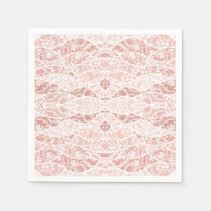 Serviette En Papier Serviettes en dentelle blanche Faux avec fleurs