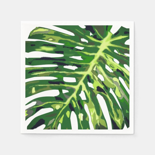 Serviette En Papier Serviettes en feuille de monstère tropicale - Vaca (Devant)