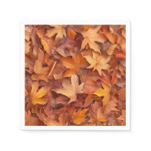 serviettes en feuilles de chêne