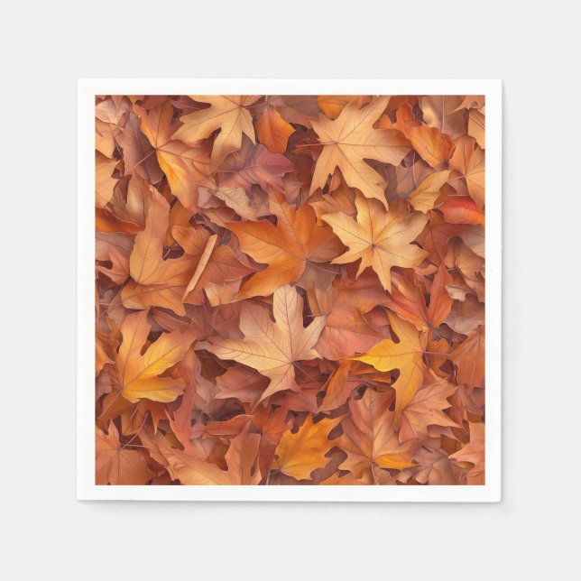 Serviette En Papier serviettes en feuilles de chêne (Devant)