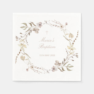 Serviette En Papier Serviettes en fleurs florales bohèmes modifiables