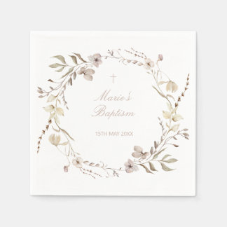 Serviette En Papier Serviettes en fleurs florales bohèmes modifiables