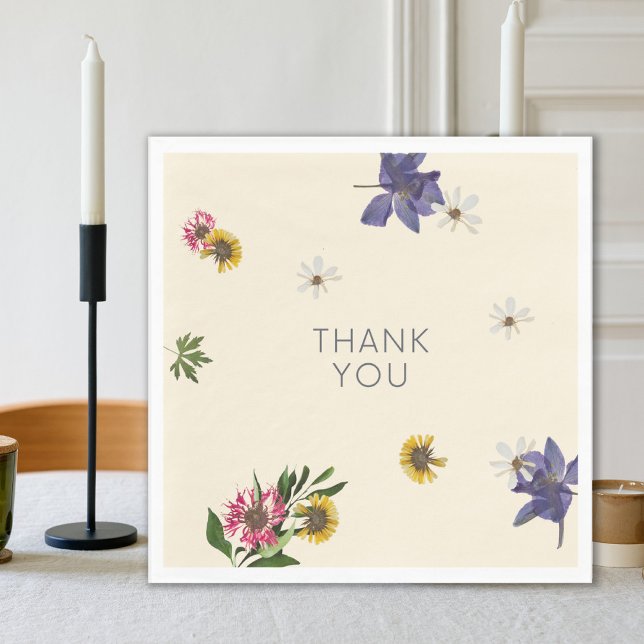 Serviette En Papier Serviettes en Merci floral Lilac Fuschia modernes (Créateur téléchargé)