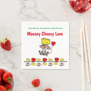 Serviette En Papier Serviettes en papier, amour de souris fromage