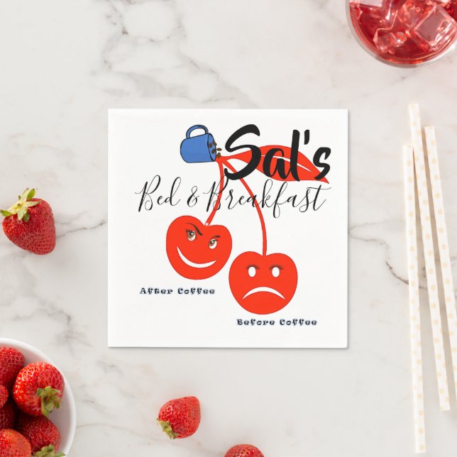 Serviette En Papier Serviettes en papier, avant et après cerises de ca (En situation)