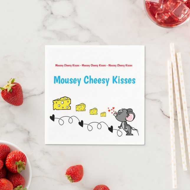 Serviette En Papier Serviettes en papier, baisers au fromage Mousey (En situation)