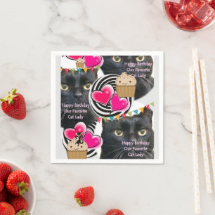 Serviette En Papier Serviettes en papier, Joyeux Anniversaire Chat Lad